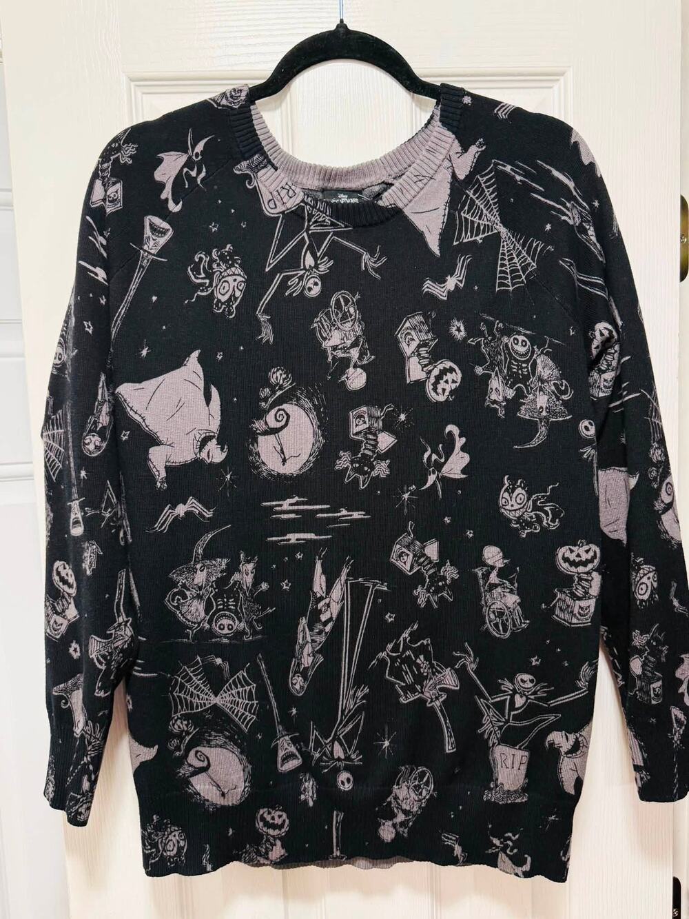 Torrid 0 Disney Nightmare Before Christmas Punk Gothic Jack Pullover Sweater 0X